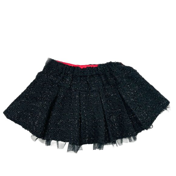 Koala Kids Pleated A-Line Skirt Flared Pull-On Tulle Glitter Red Bows Holiday 3T - Picture 4 of 13